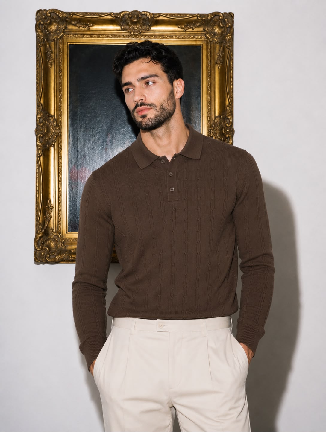 ROYAL CABLE FULL SLEEVES BROWN