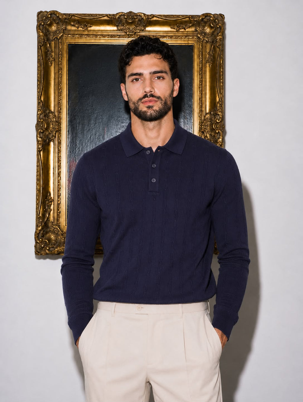 ROYAL CABLE FULL SLEEVES NAVY