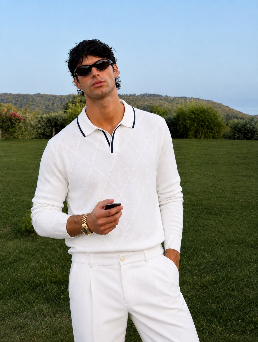MONACO KNIT FULL SLEEVES WHITE