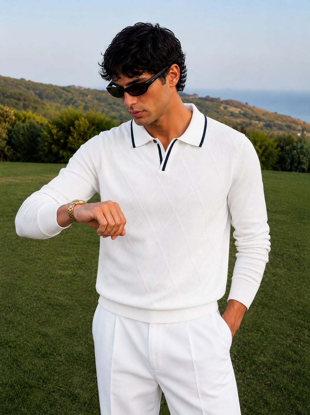 MONACO KNIT FULL SLEEVES WHITE