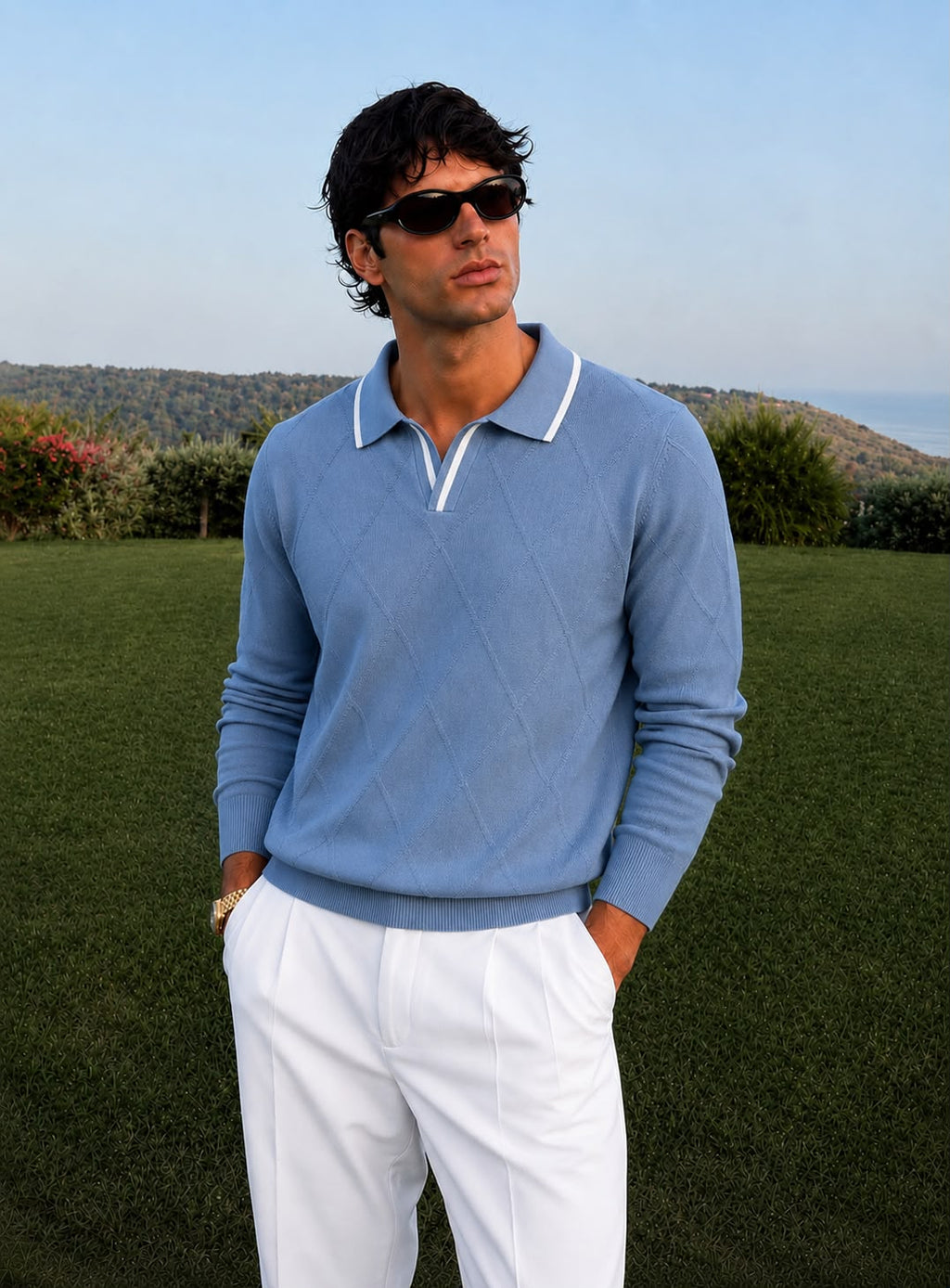 MONACO KNIT FULL SLEEVES SKY BLUE