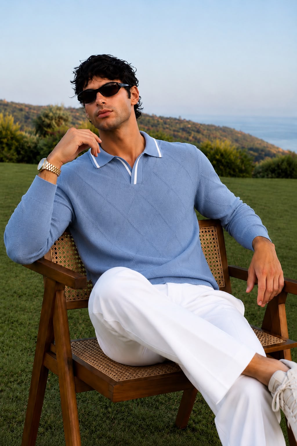 MONACO KNIT FULL SLEEVES SKY BLUE