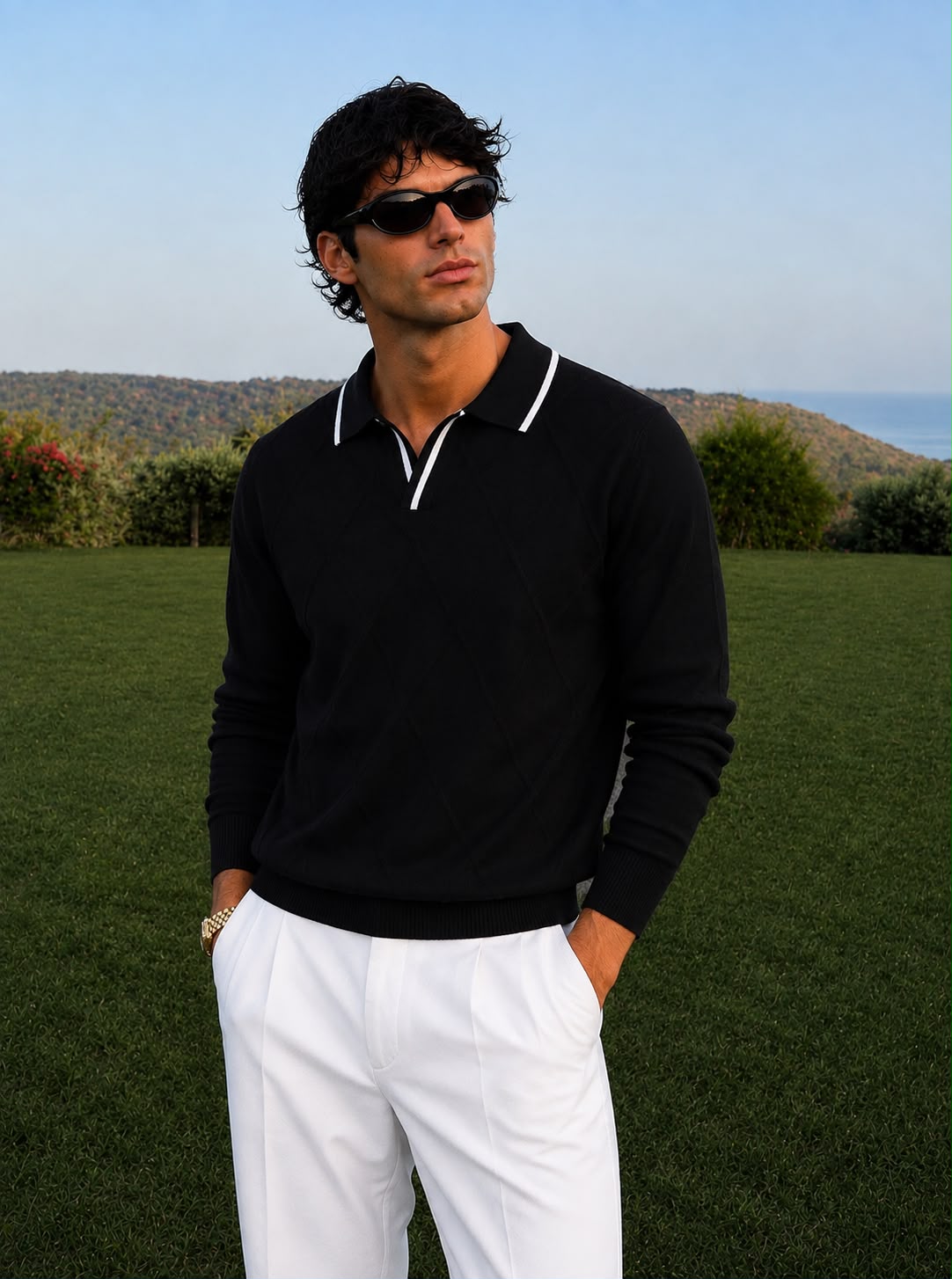 MONACO KNIT FULL SLEEVES BLACK