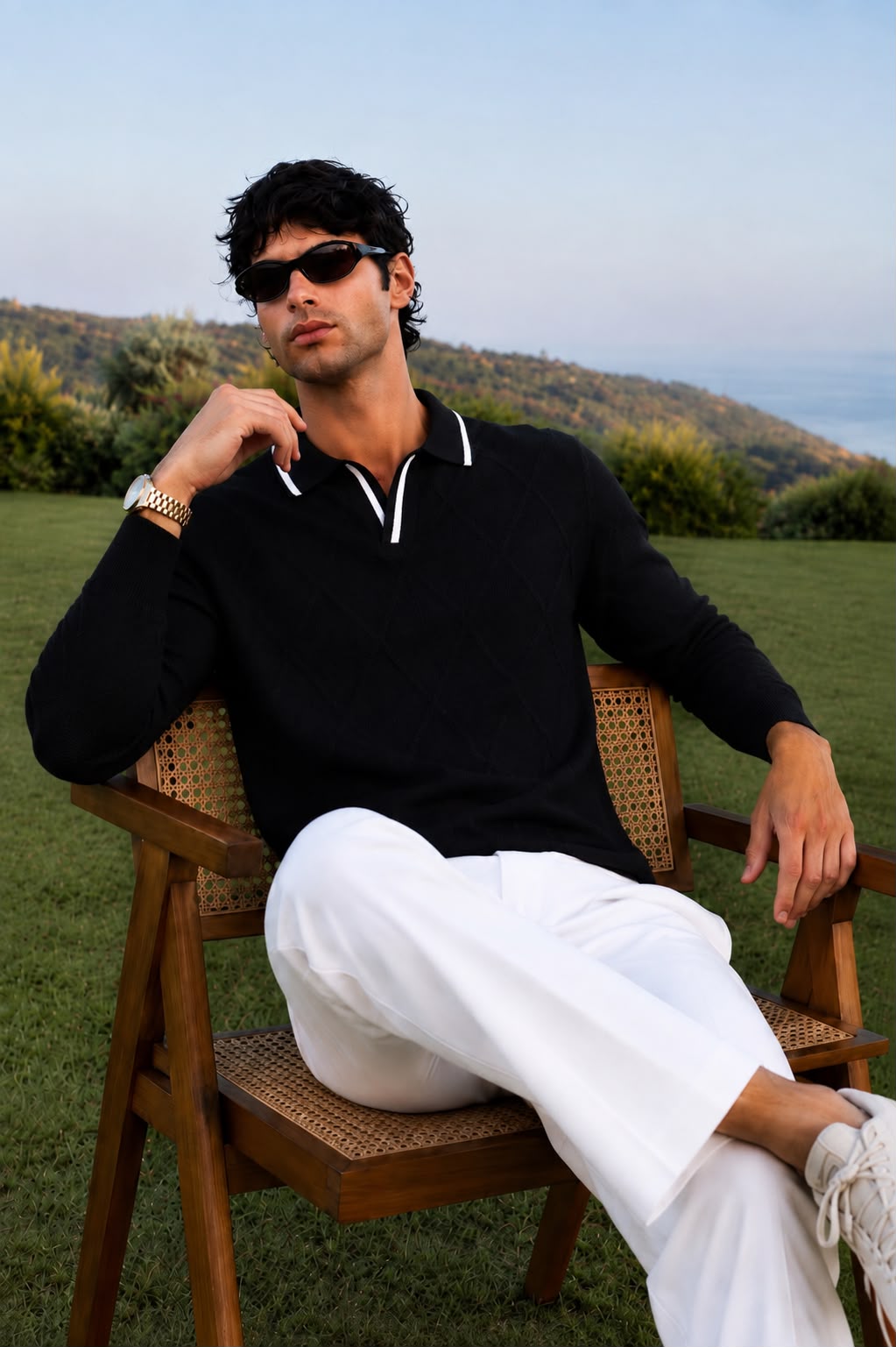 MONACO KNIT FULL SLEEVES BLACK