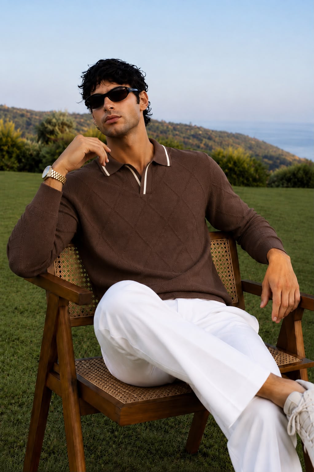 MONACO KNIT FULL SLEEVES BROWN