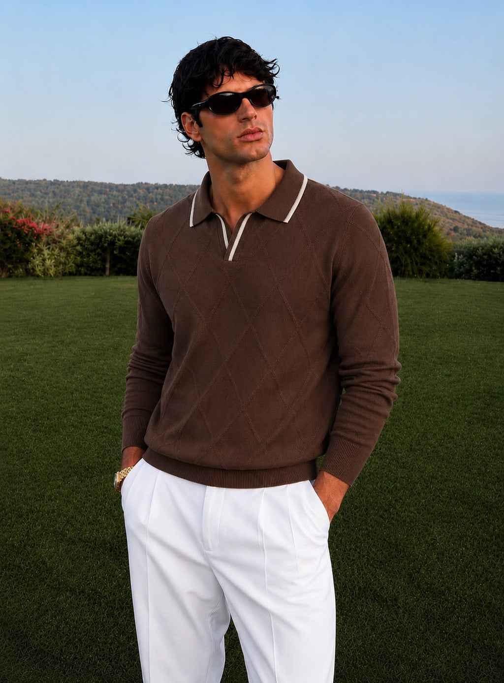 MONACO KNIT FULL SLEEVES BROWN