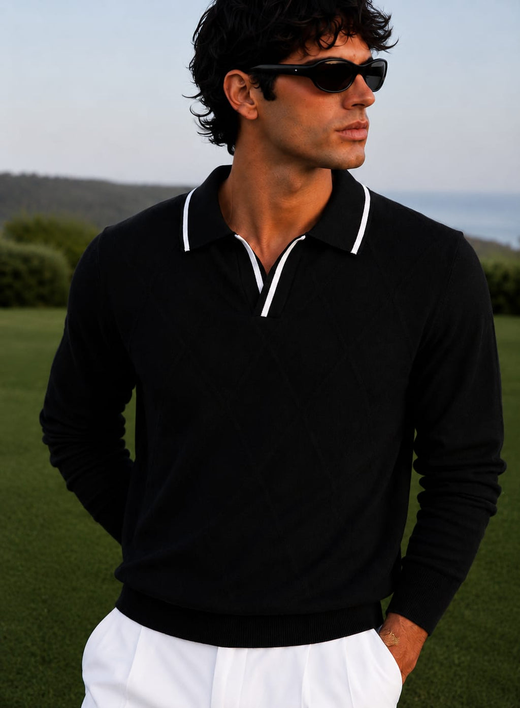 MONACO KNIT FULL SLEEVES BLACK