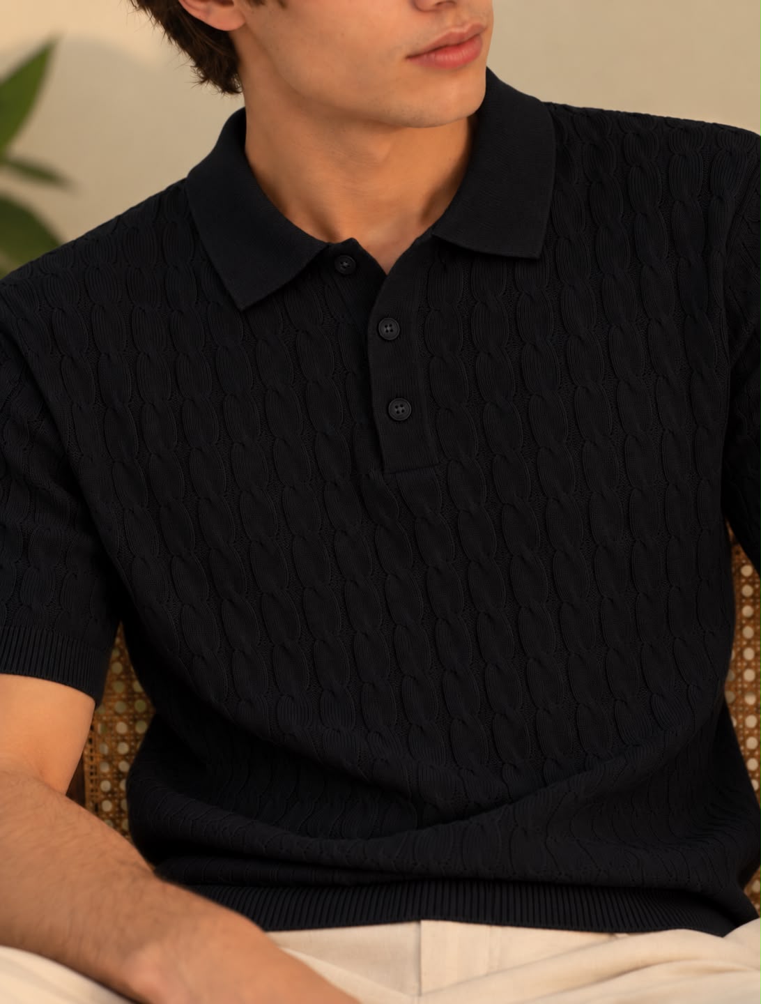 CABEL KNIT BLACK