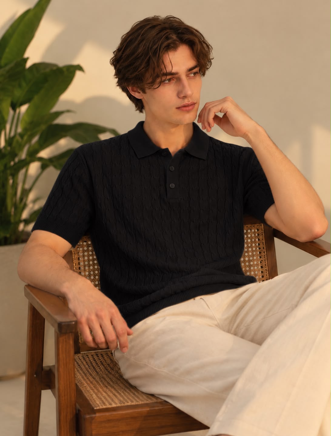 CABEL KNIT BLACK